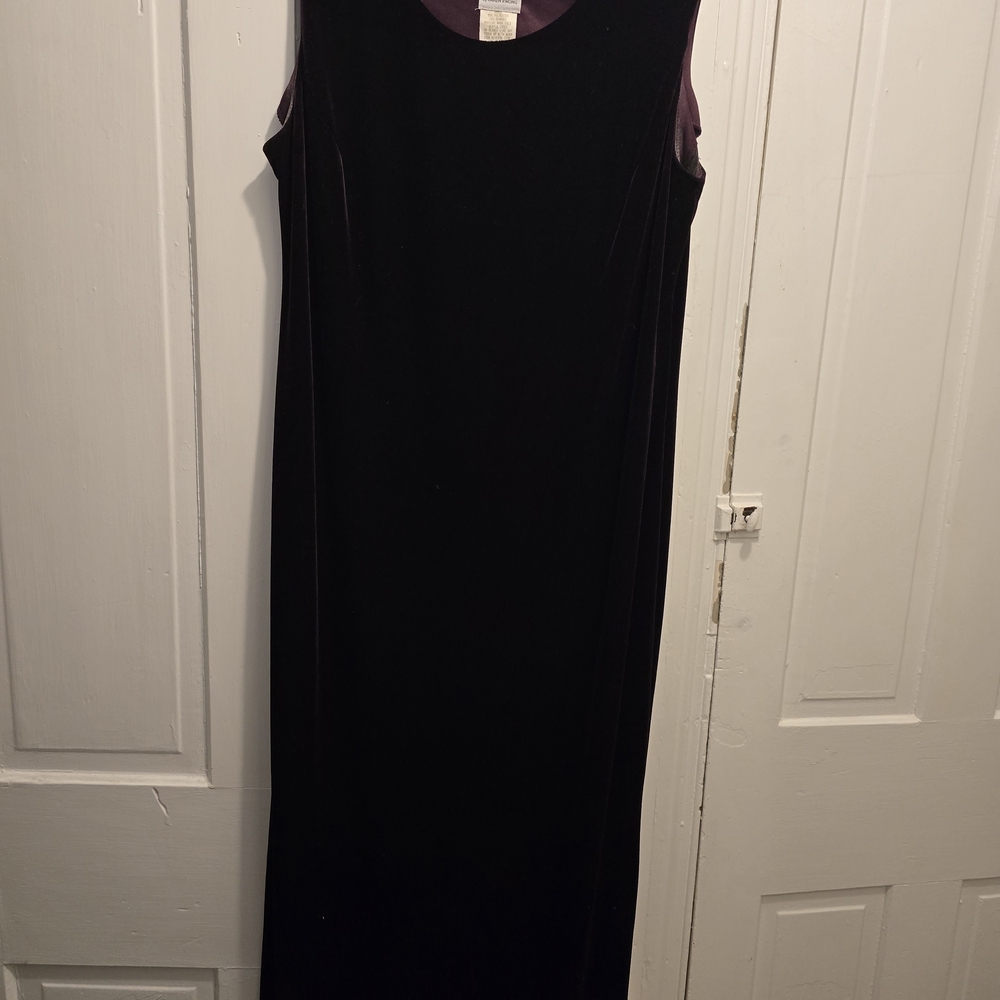 Y2K R&M Richards Velour Purple Maxi Dress